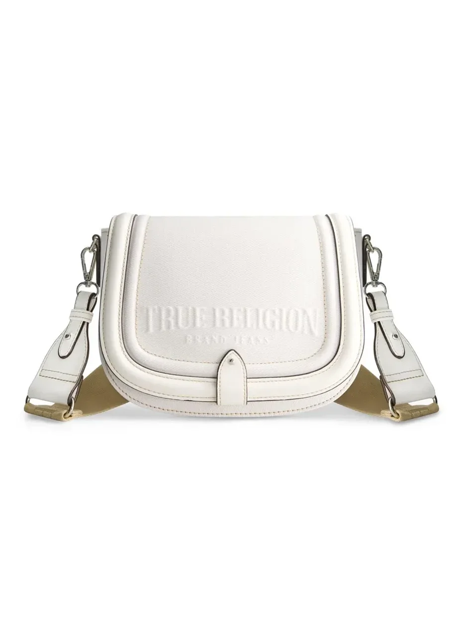 Bolso bandolera en denim con logo
