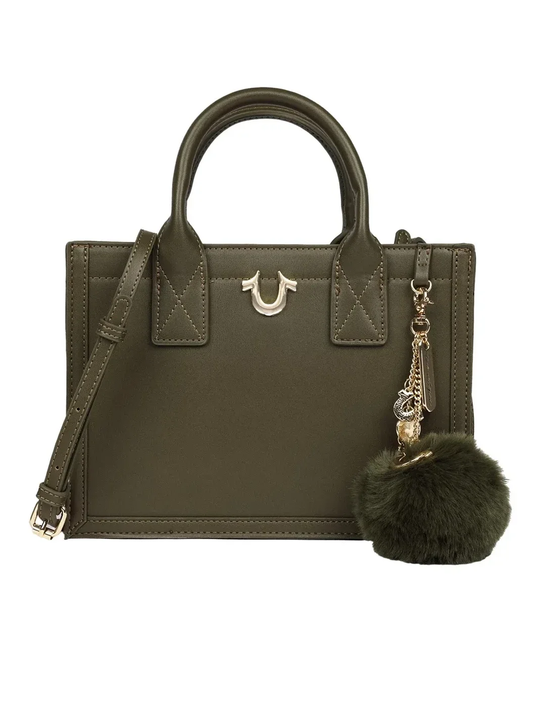 Bolso Tote moderno con pompón colgante
