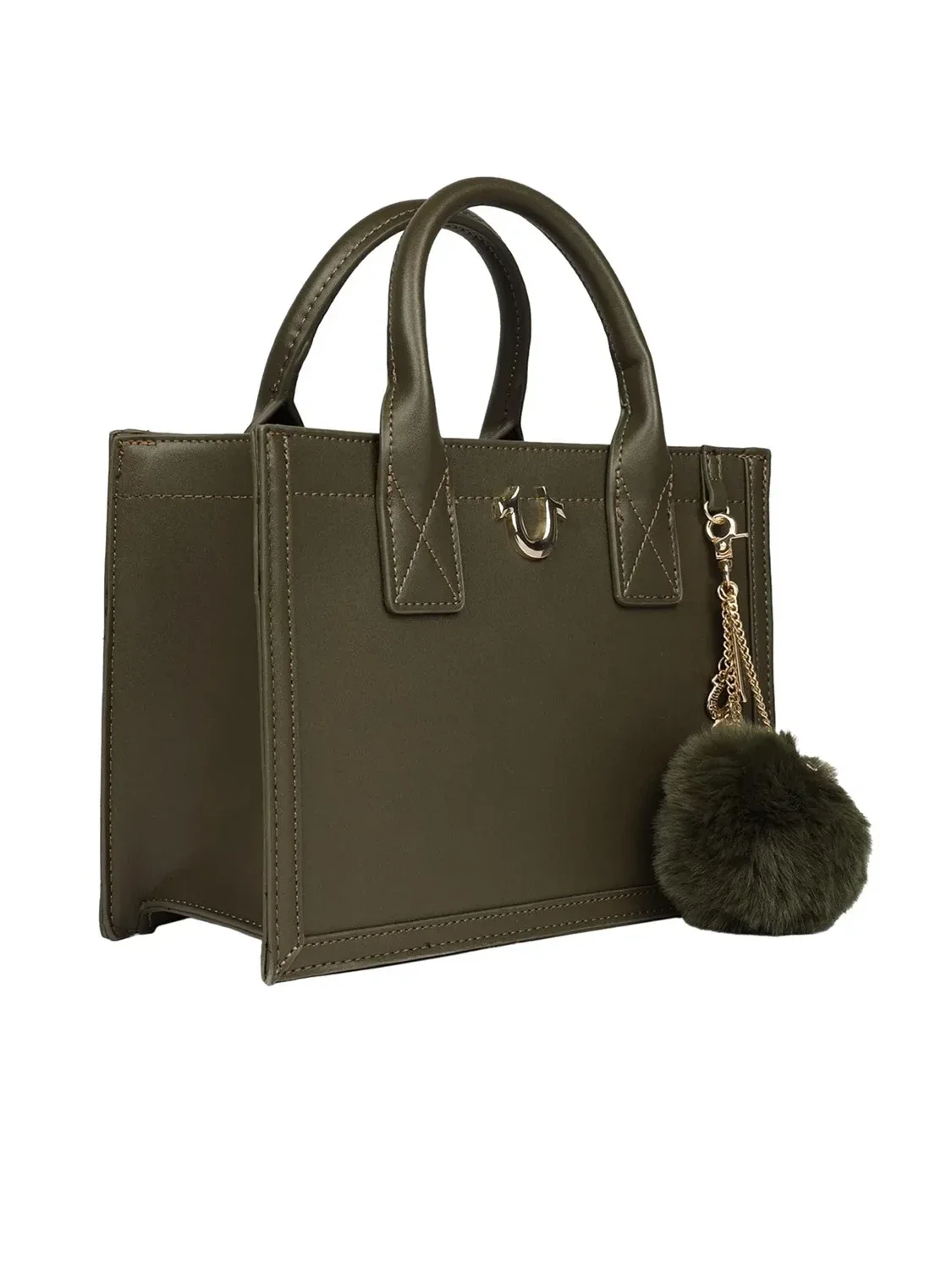 Bolso Tote moderno con pompón colgante - imagen 3