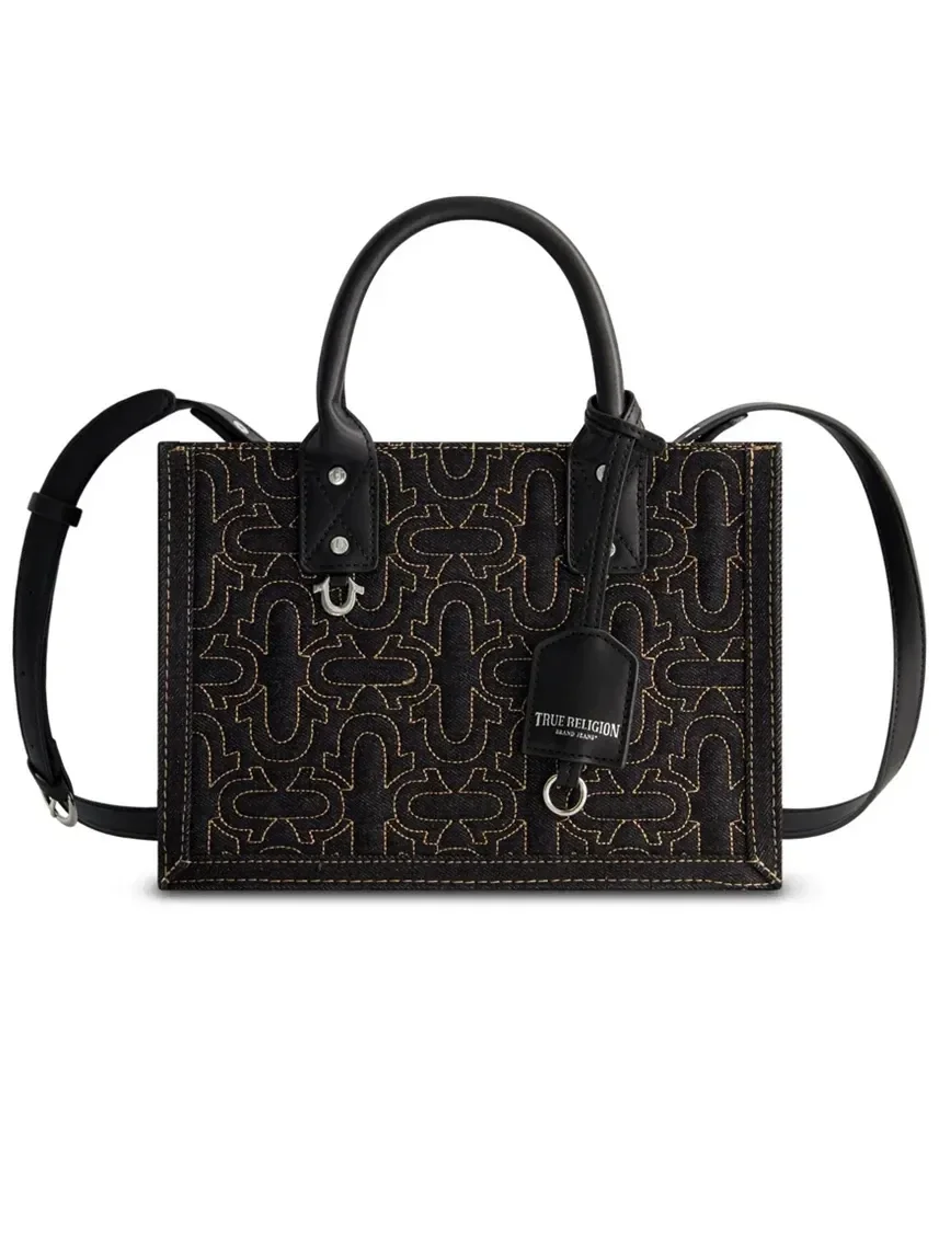 Bolso Tote moderno acolchado con forma de herradura