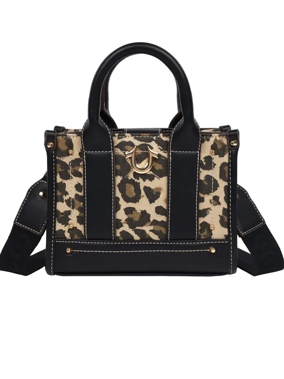 Mini bolso Tote de leopardo - imagen 3
