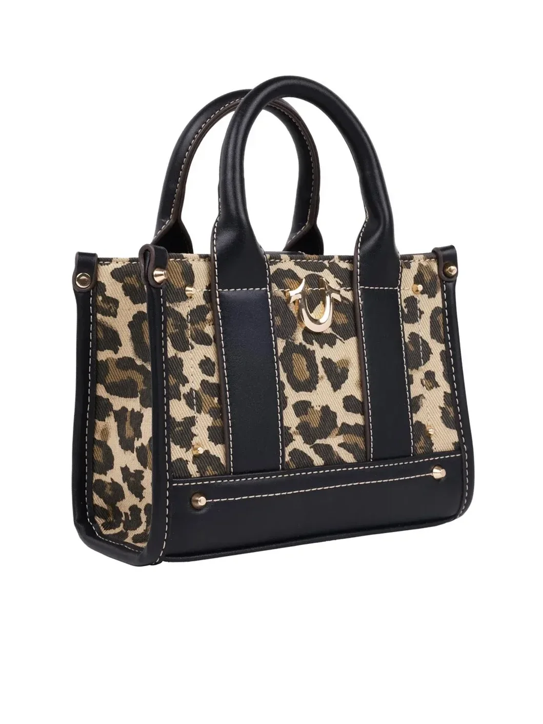 Mini bolso Tote de leopardo