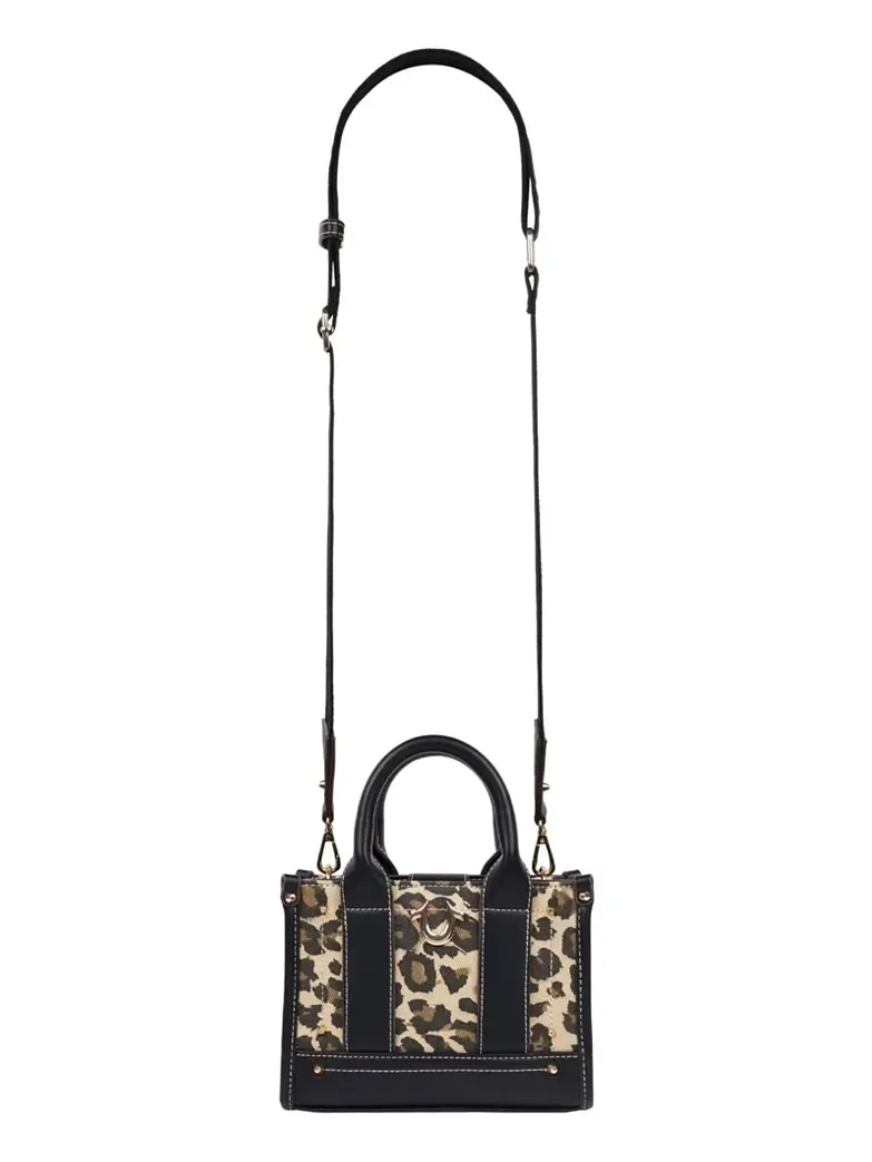 Mini bolso Tote de leopardo - imagen 4