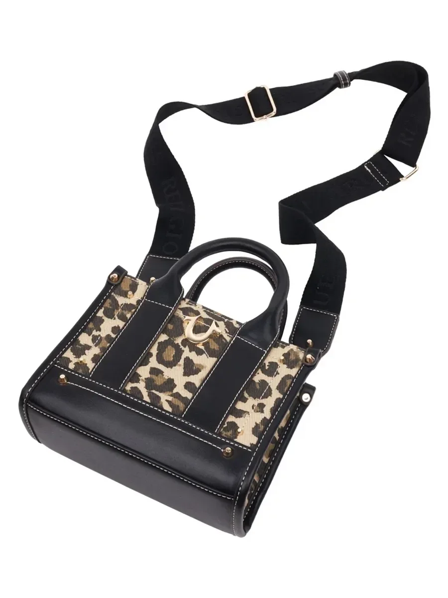Mini bolso Tote de leopardo - imagen 5