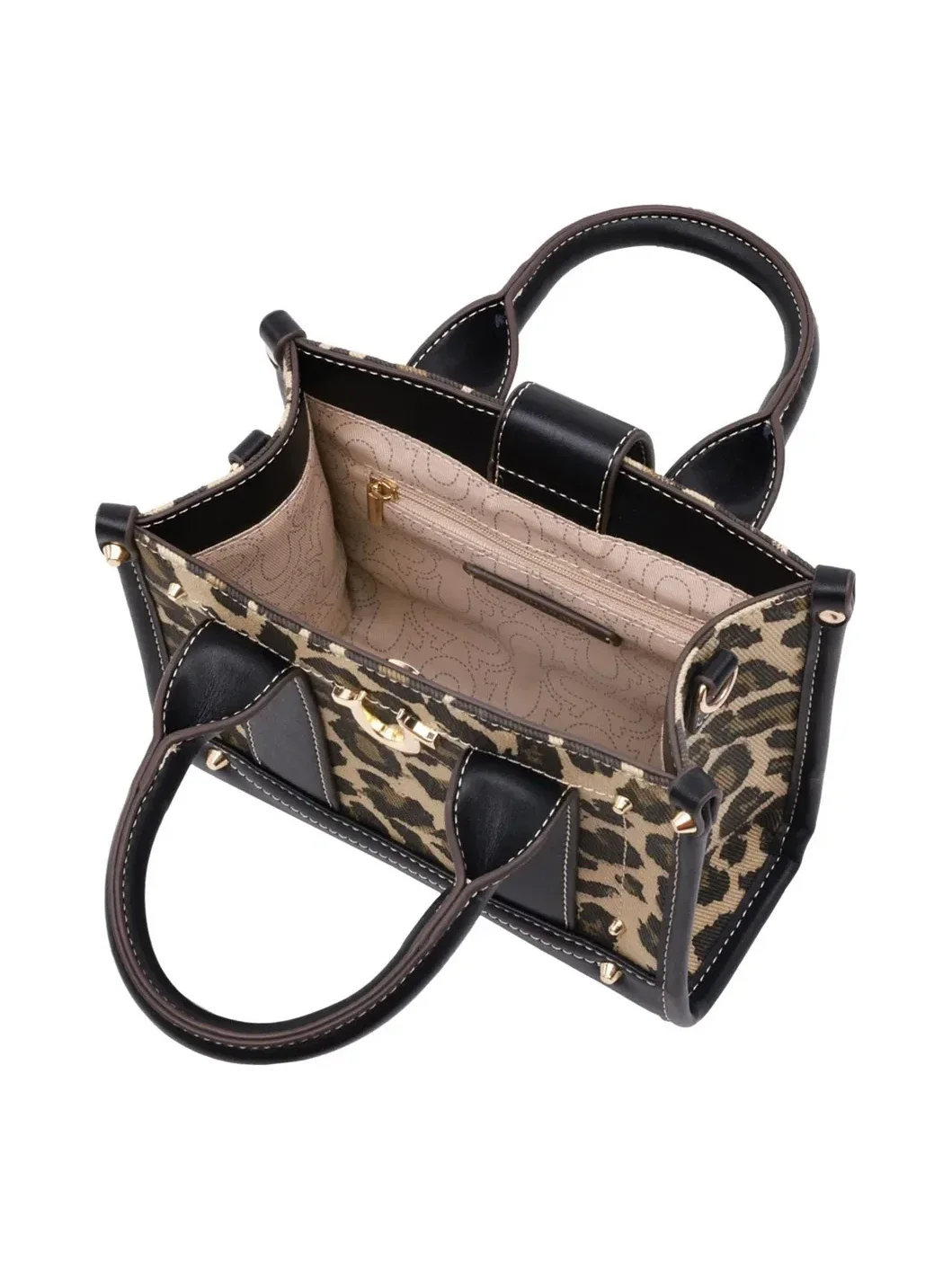 Mini bolso Tote de leopardo - imagen 6