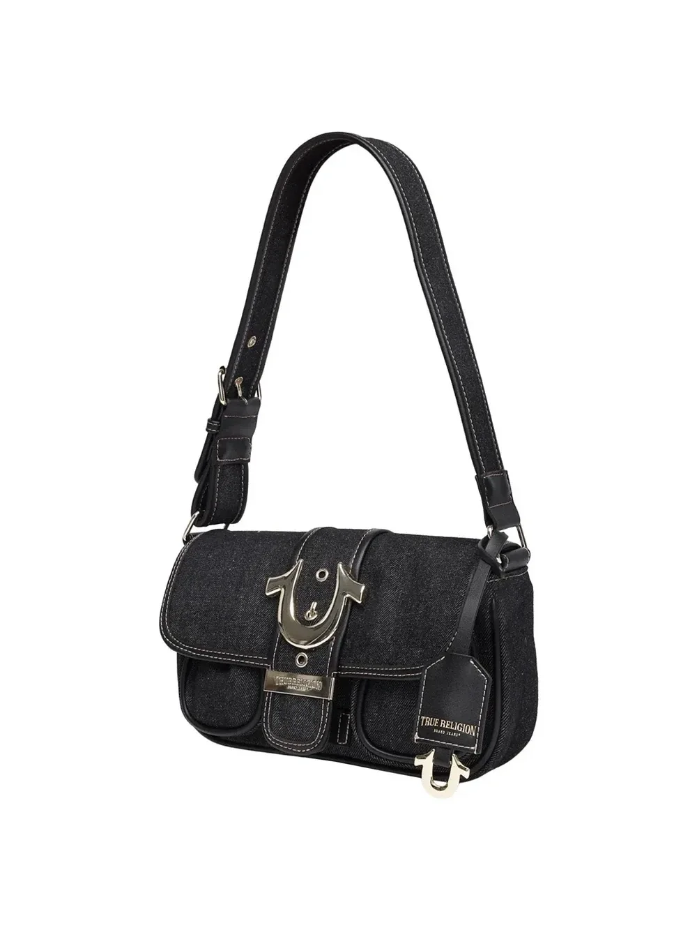 Bolso Satchel en Denim con Dos Bolsillos - imagen 3