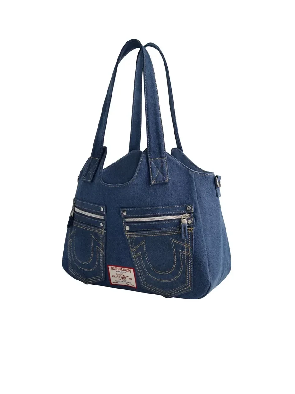 Bolso Satchel Horseshoe Stitch en Denim - imagen 3