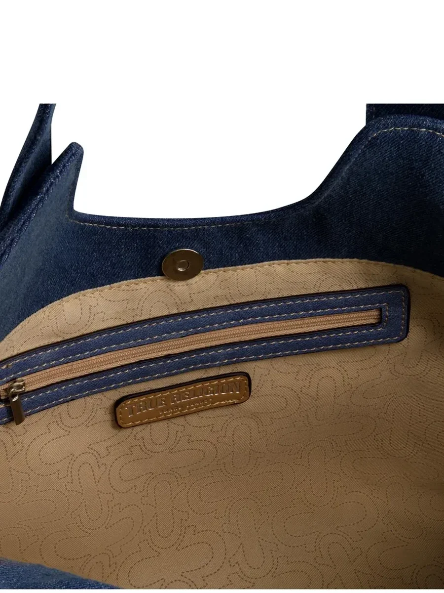 Bolso Satchel Horseshoe Stitch en Denim - imagen 5