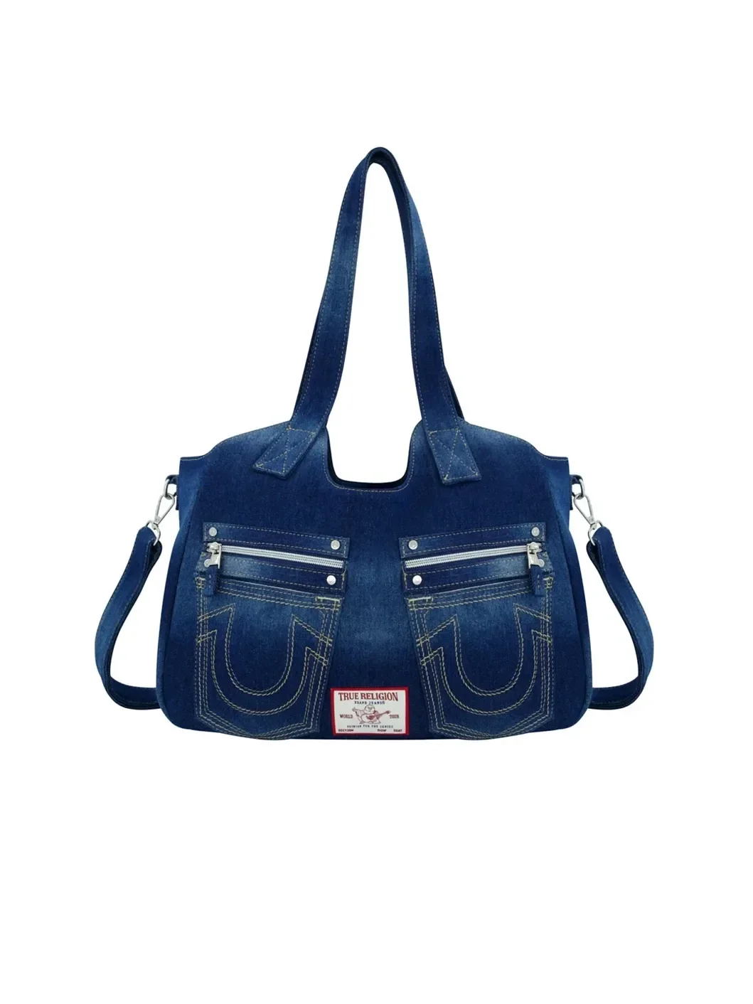 Bolso Satchel Horseshoe Stitch en denim - imagen 1