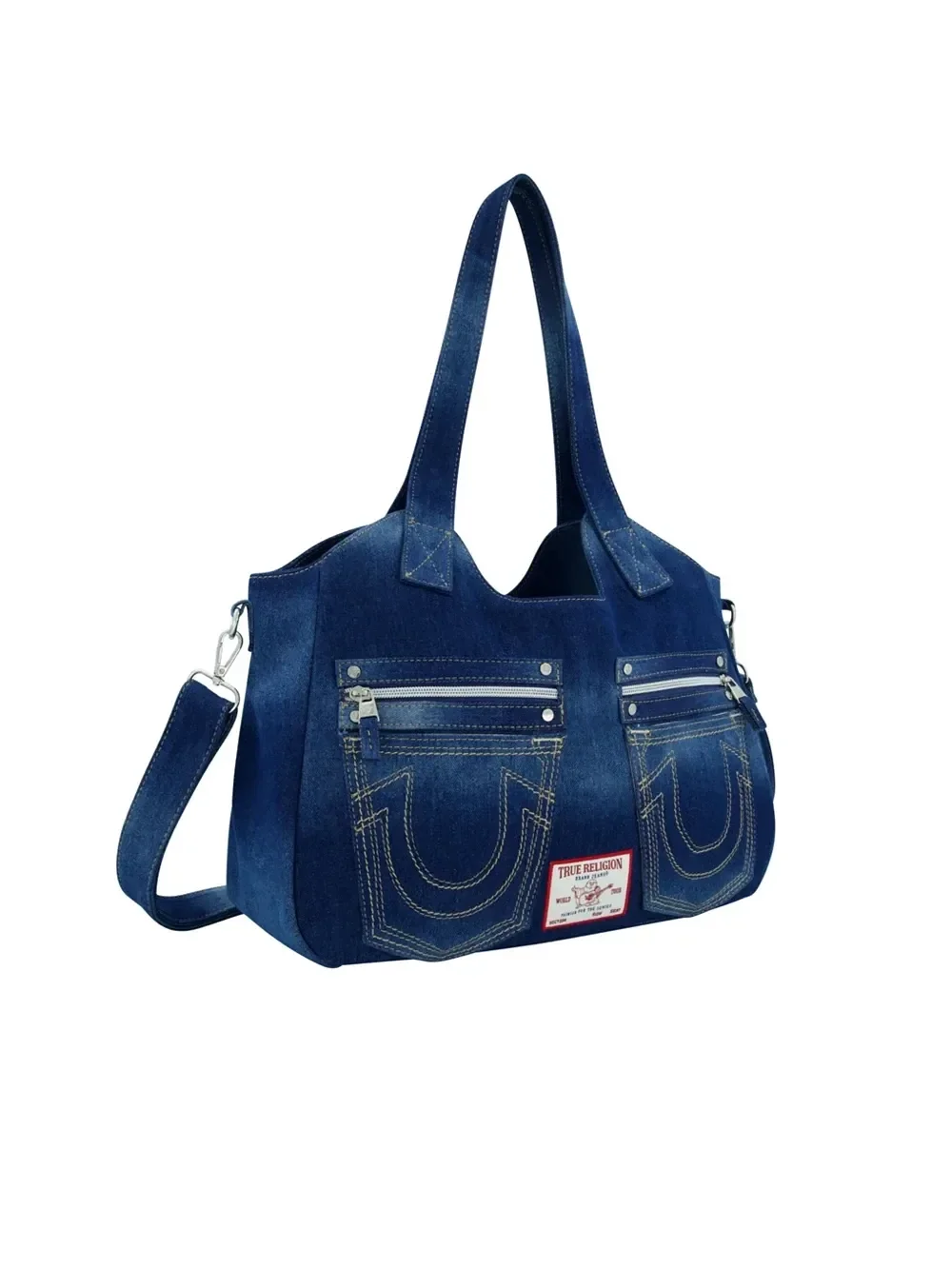 Bolso Satchel Horseshoe Stitch en denim - imagen 2