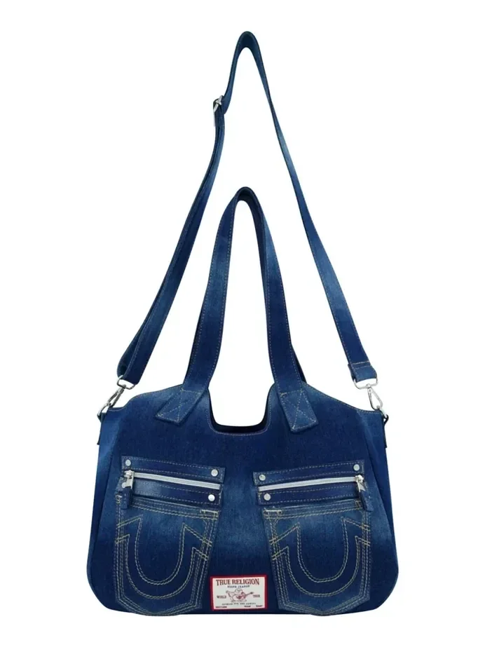 Bolso Satchel Horseshoe Stitch en denim - imagen 3
