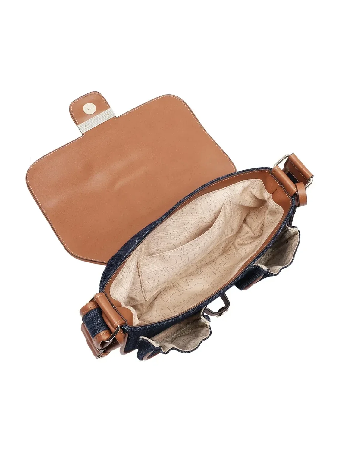 Bolso Satchel de Doble Bolsillo en Denim - imagen 5