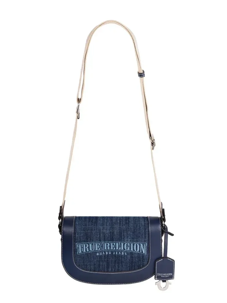 Bolso Bandolera Logo Saddle en Denim - imagen 5