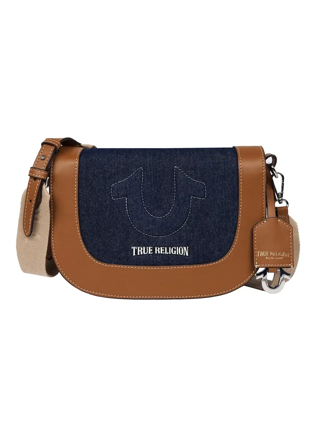 Bolso Cruzado con Solapa en Denim Raised Horseshoe - imagen 1