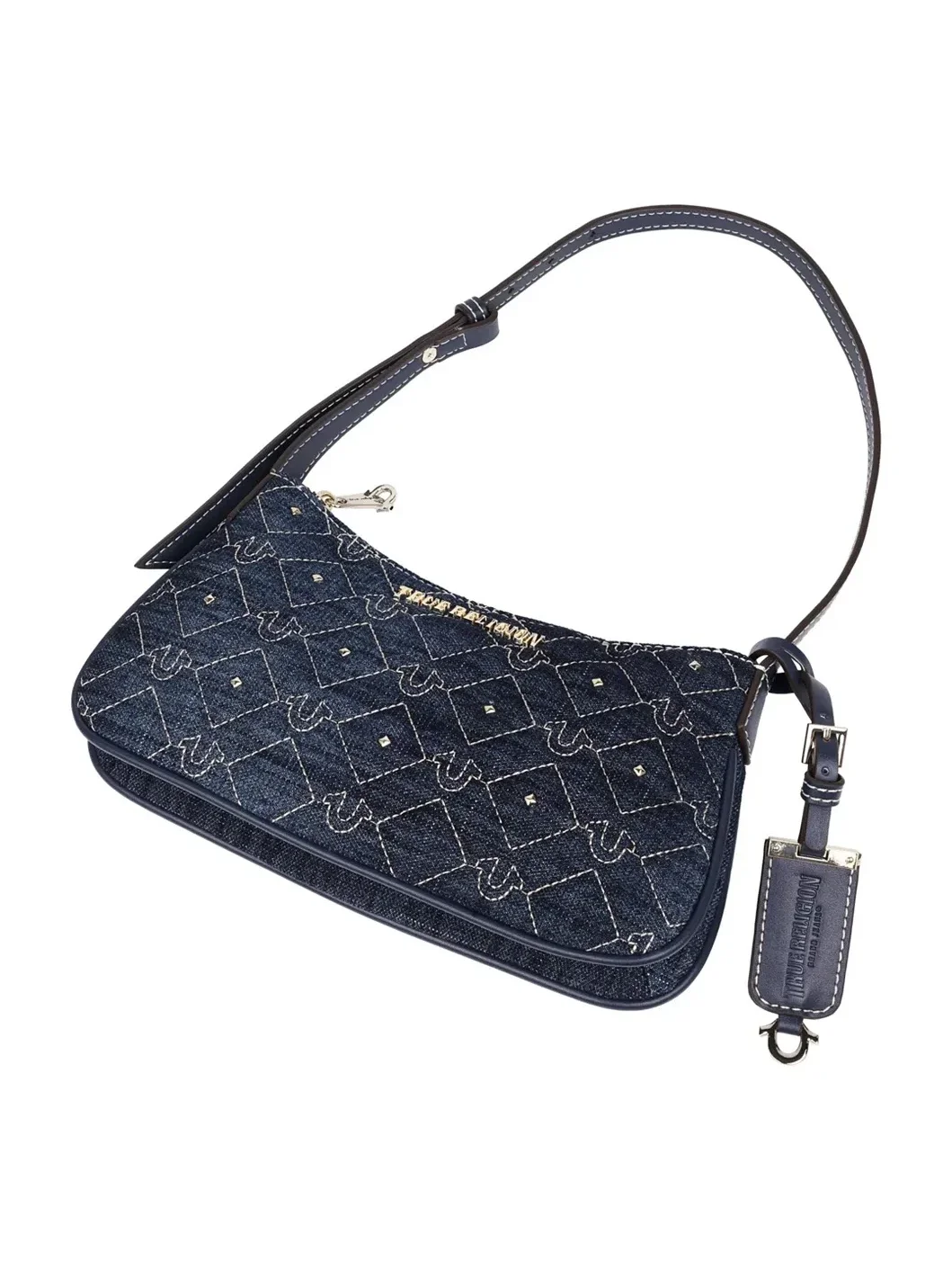 Bolso de Hombro con Tachuelas en Denim - imagen 4