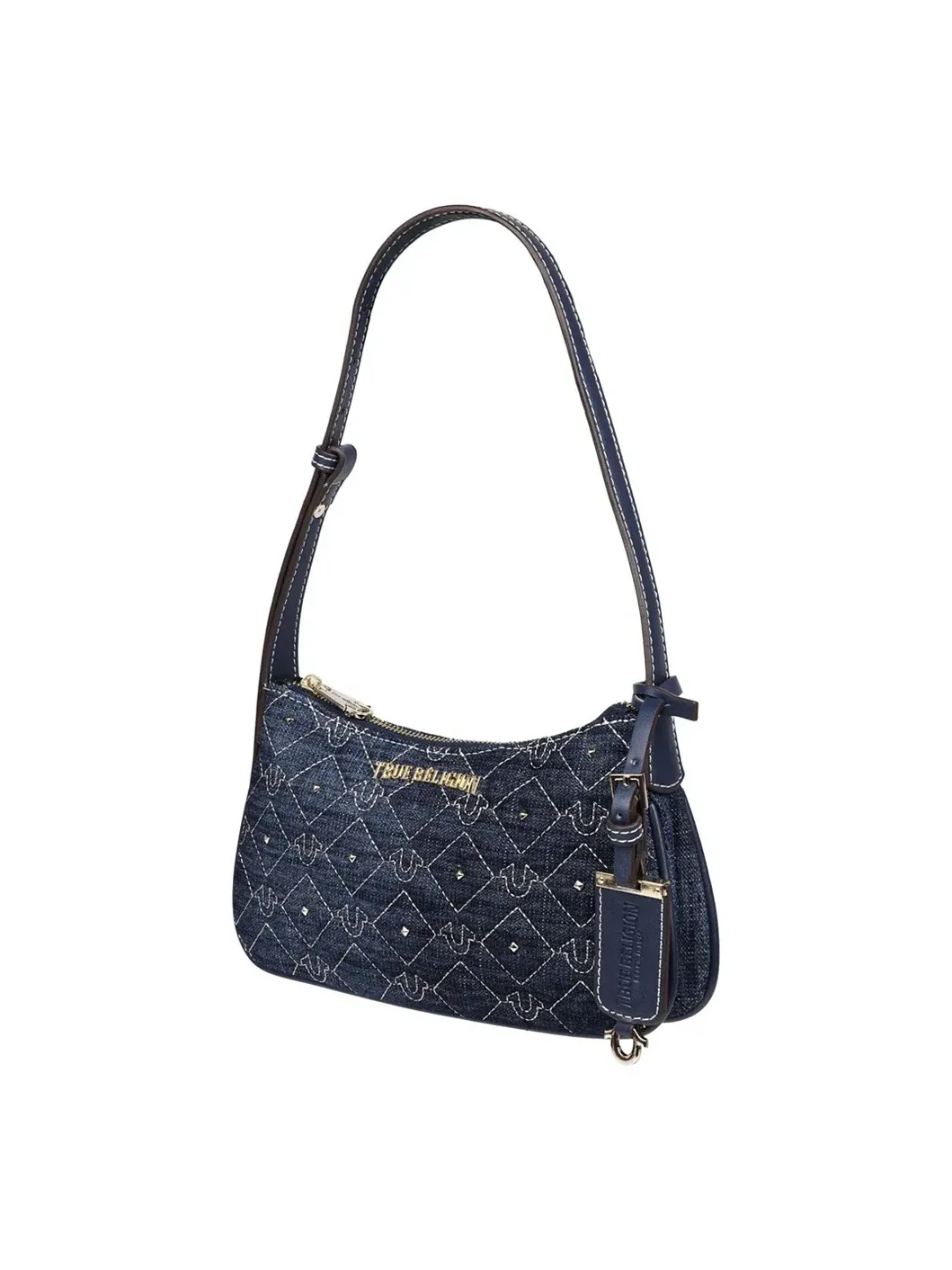 Bolso de Hombro con Tachuelas en Denim - imagen 3