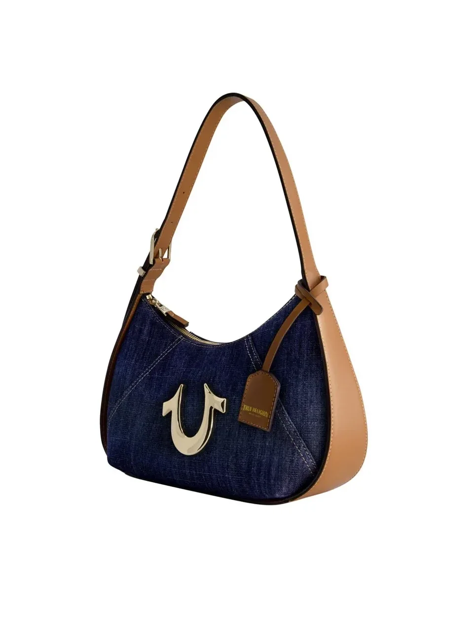 Bolso Hobo Metal Horseshoe en Denim - imagen 2