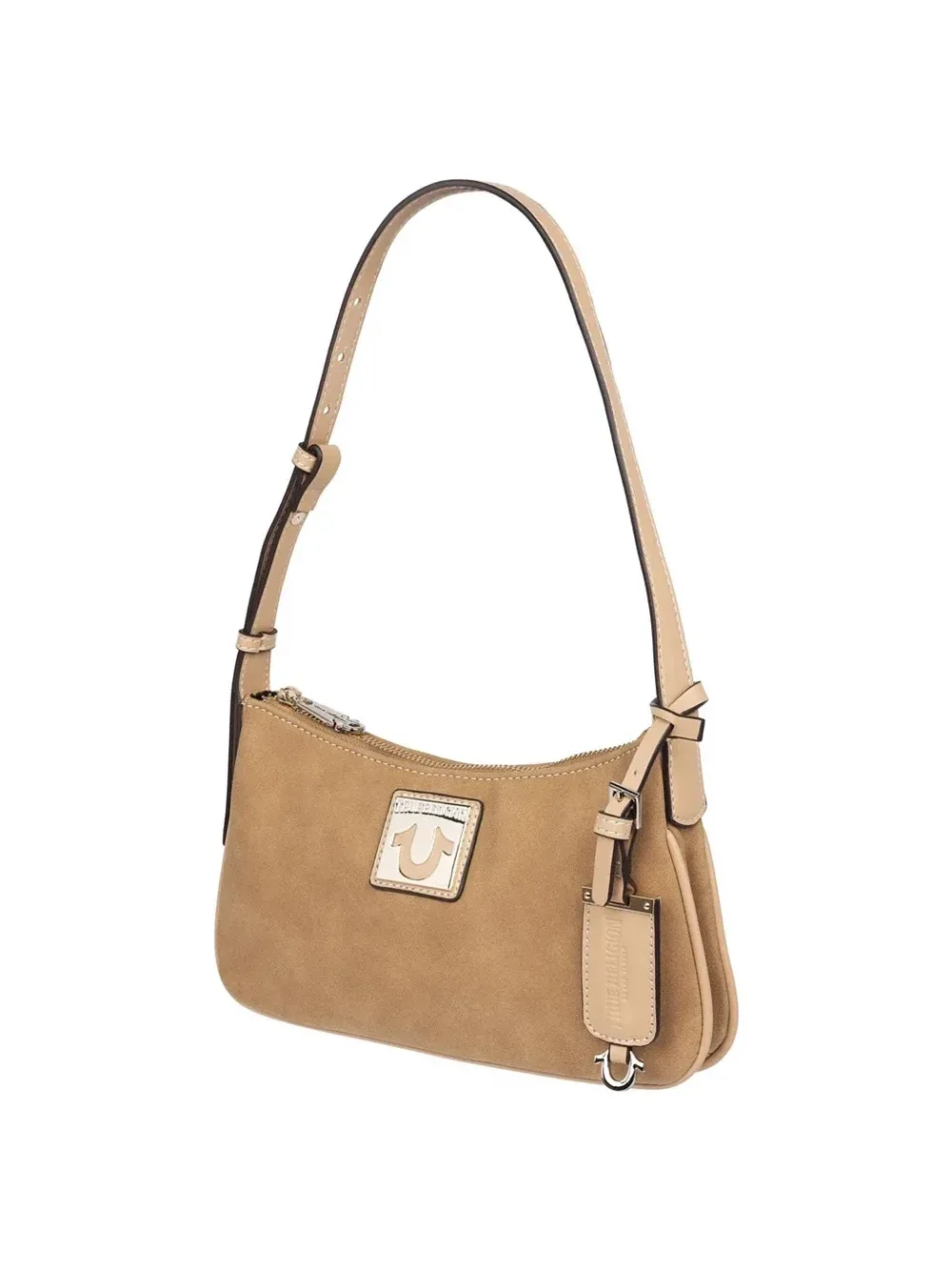 Bolso de Hombro con Placa de Logo en Gamuza - imagen 3