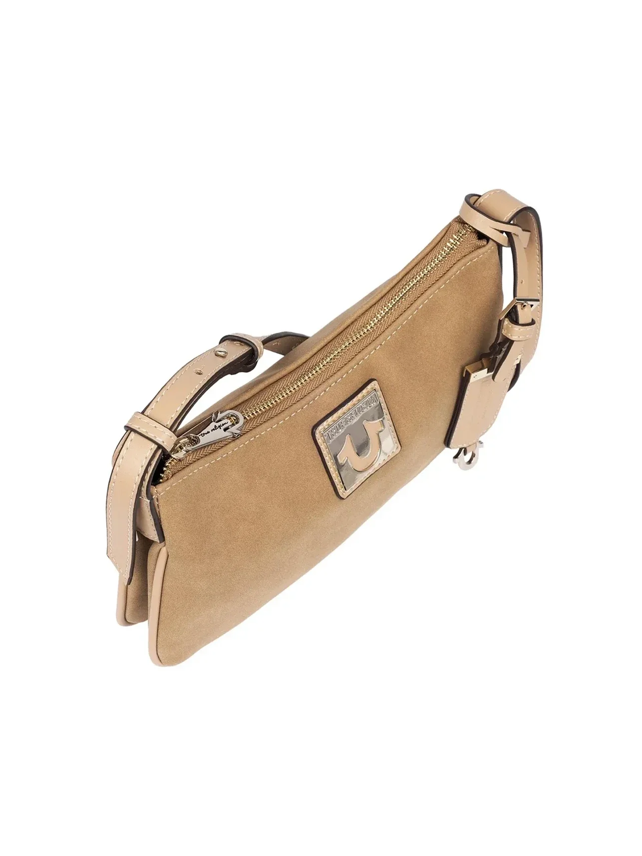 Bolso de Hombro con Placa de Logo en Gamuza - imagen 5