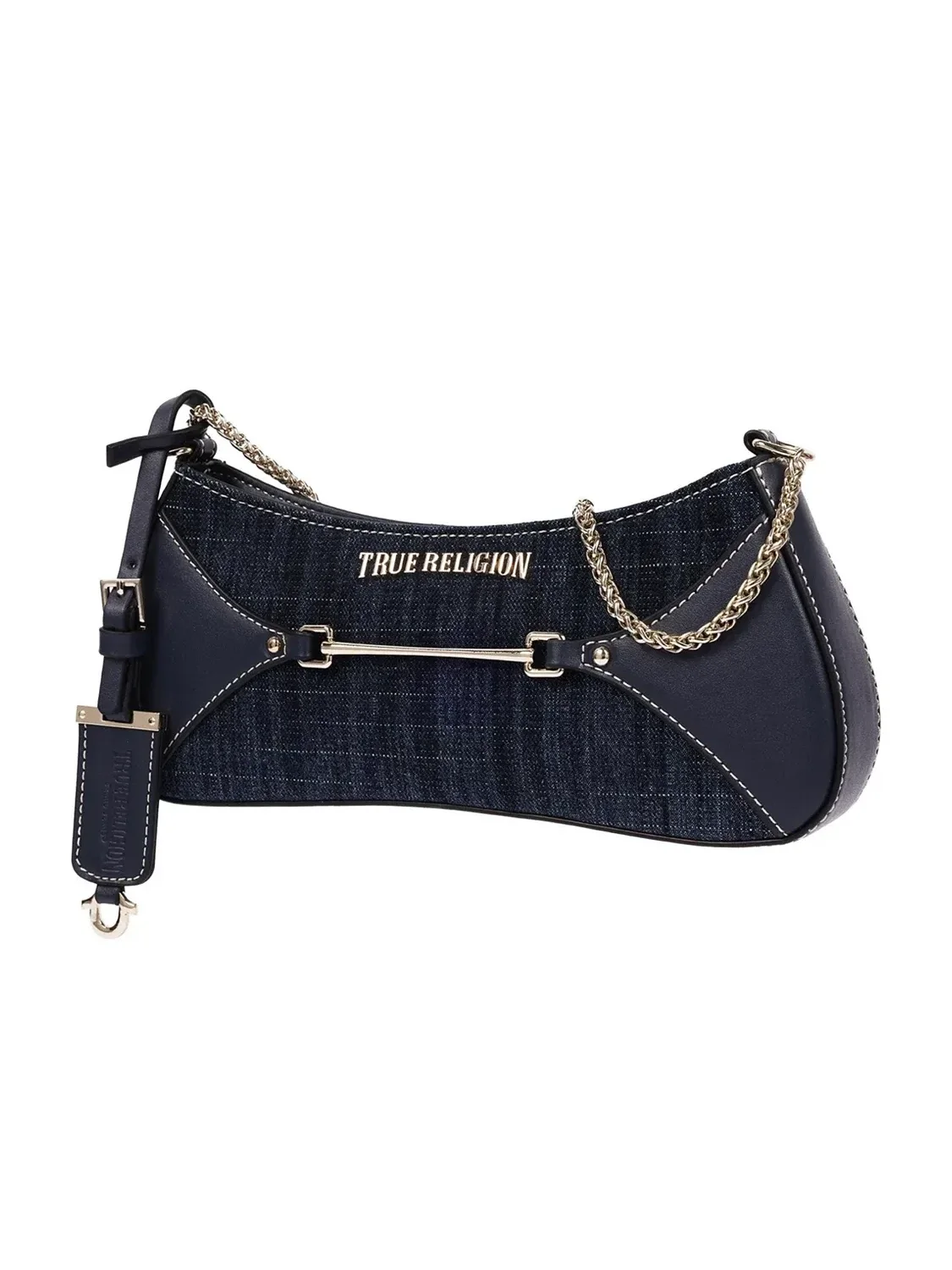 Bolso de Hombro con Cremallera en Denim - imagen 3