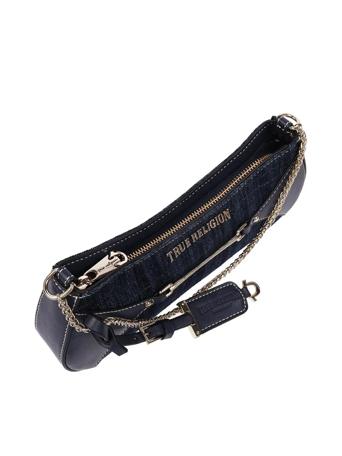 Bolso de Hombro con Cremallera en Denim - imagen 5
