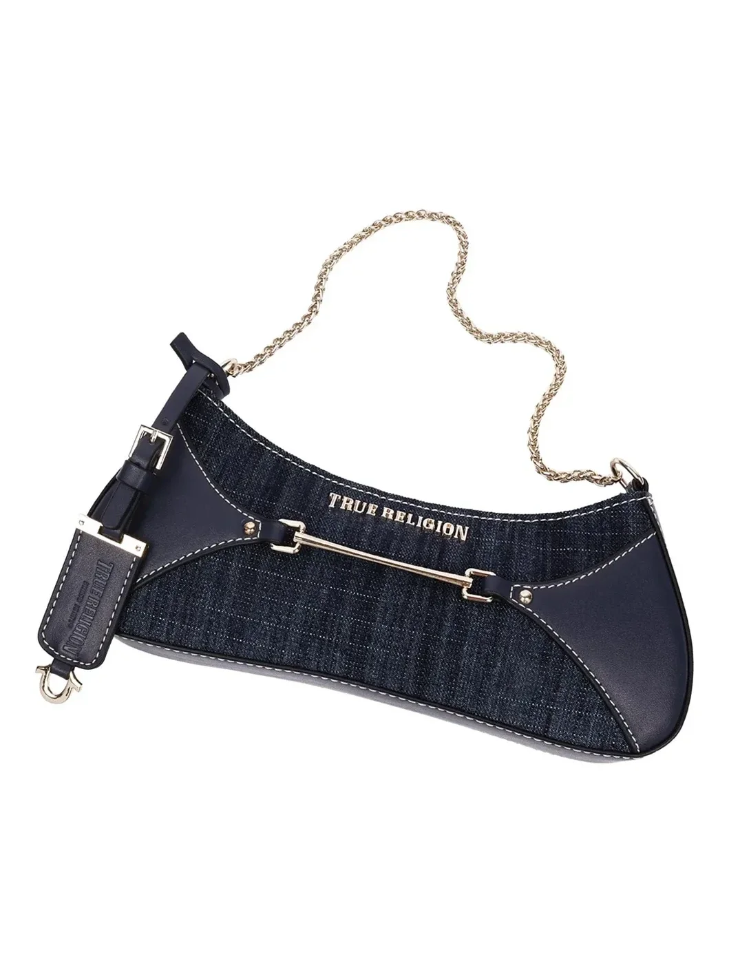 Bolso de Hombro con Cremallera en Denim - imagen 6