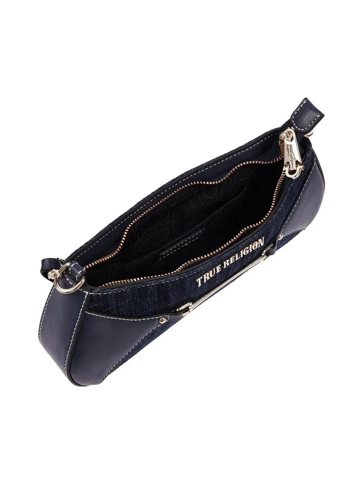 Bolso de Hombro con Cremallera en Denim - imagen 7