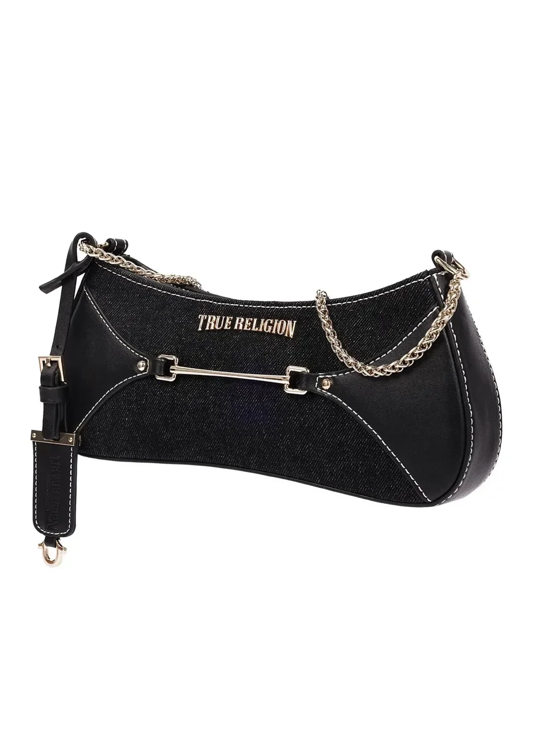 Bolso de Hombro en Denim con Cremallera Superior - imagen 3