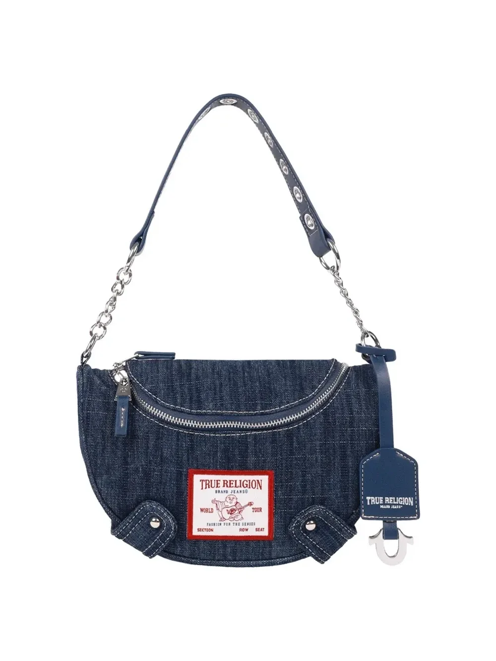 Bolso Hobo en Denim con Cadena - imagen 1