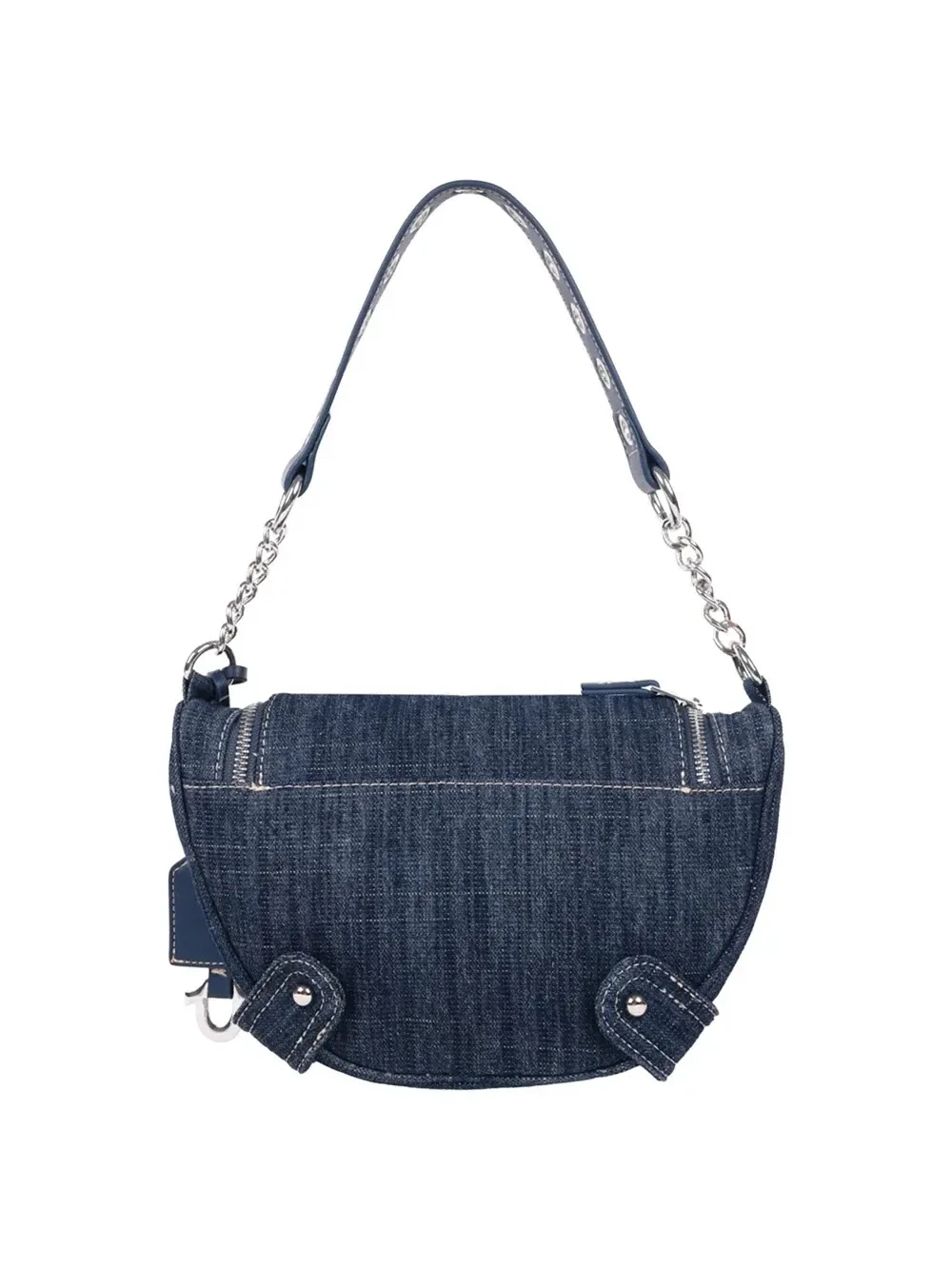 Bolso Hobo en Denim con Cadena - imagen 4