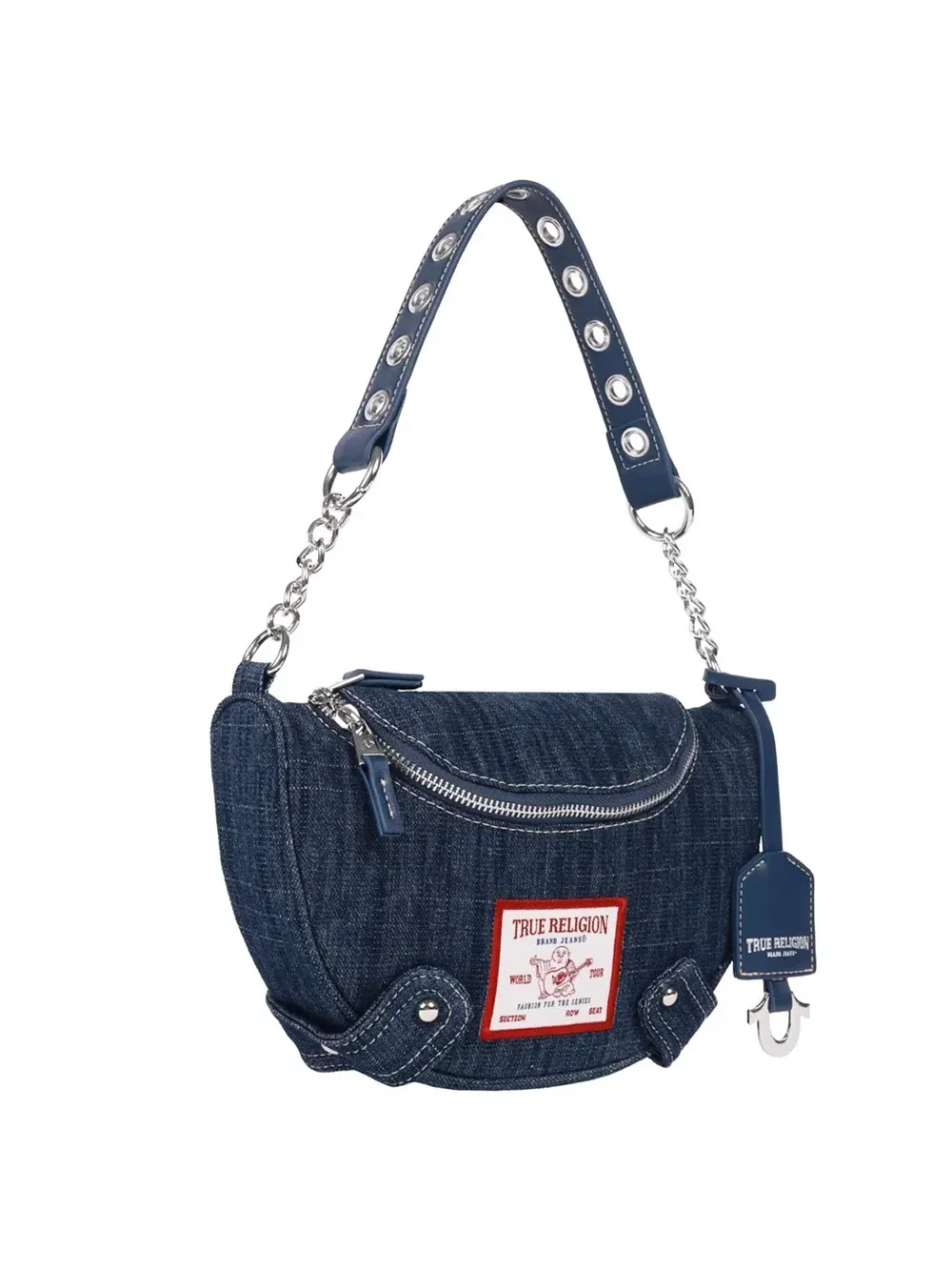 Bolso Hobo en Denim con Cadena - imagen 2