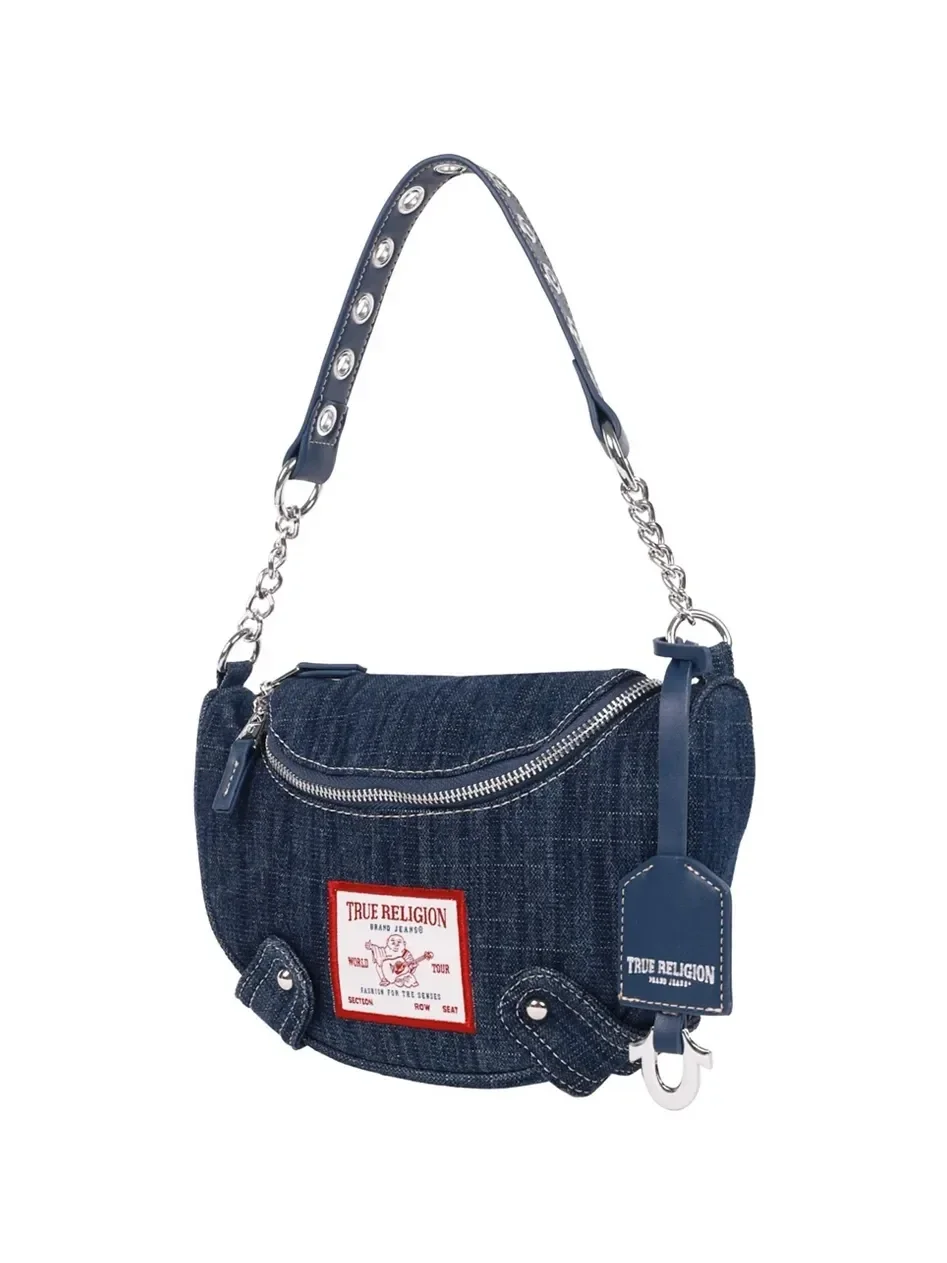 Bolso Hobo en Denim con Cadena - imagen 3