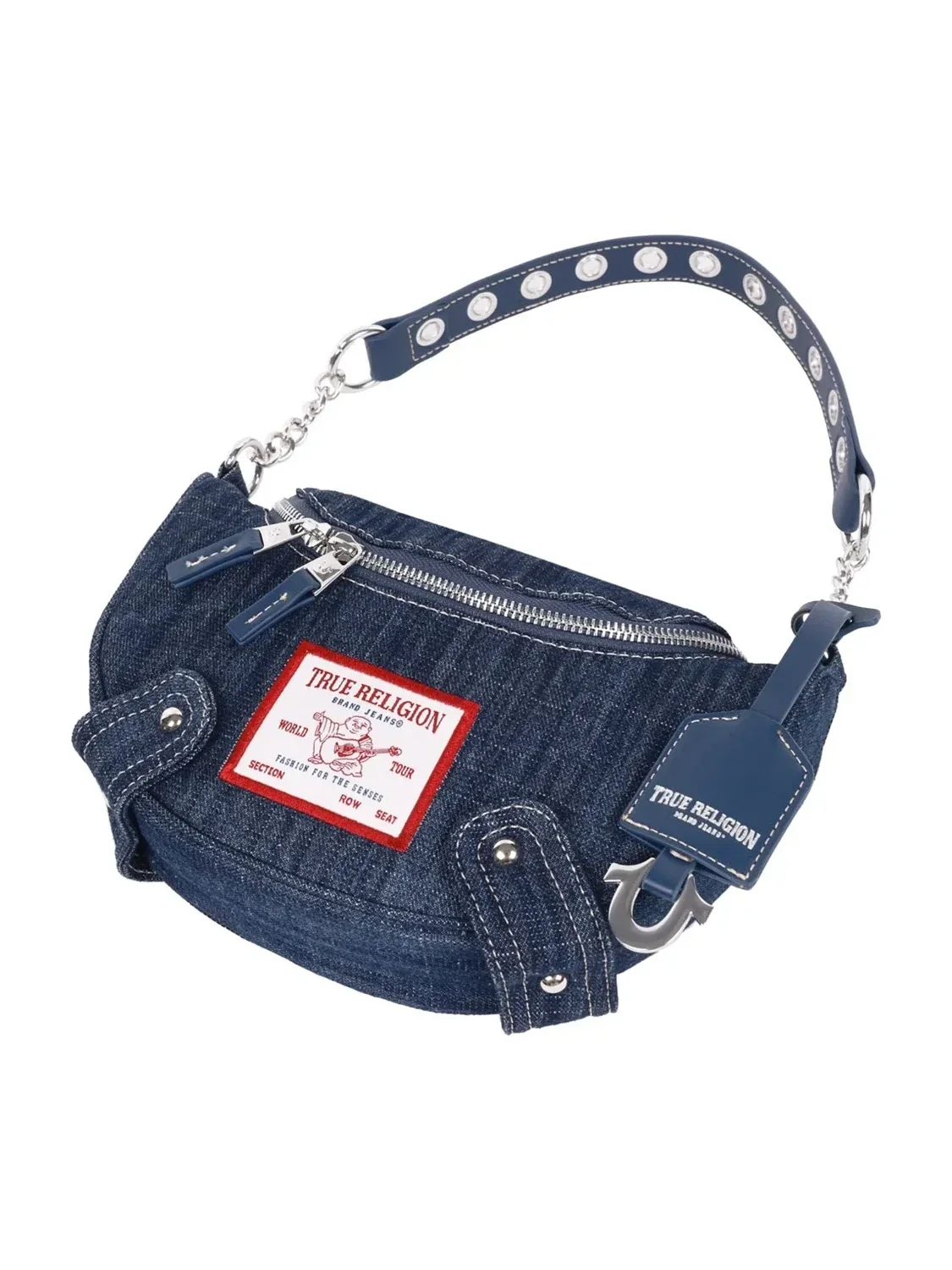 Bolso Hobo en Denim con Cadena - imagen 7