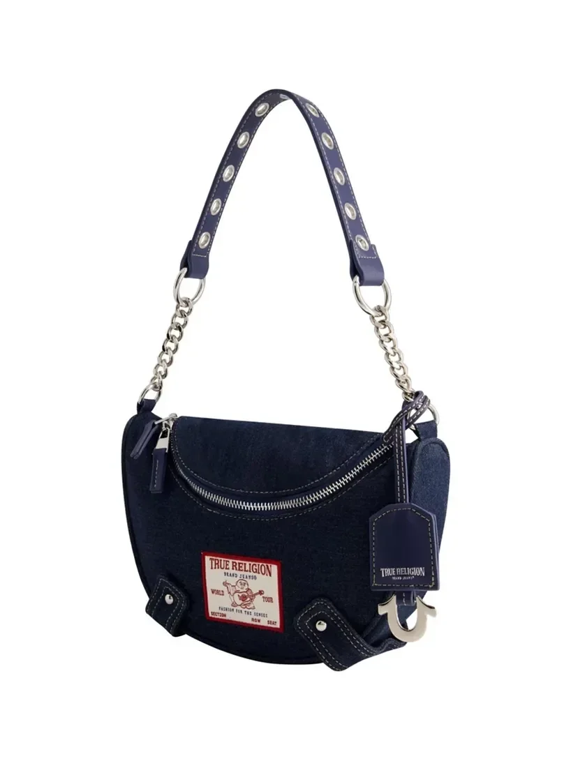 Bolso Hobo en Denim con Asa de Cadena - imagen 4