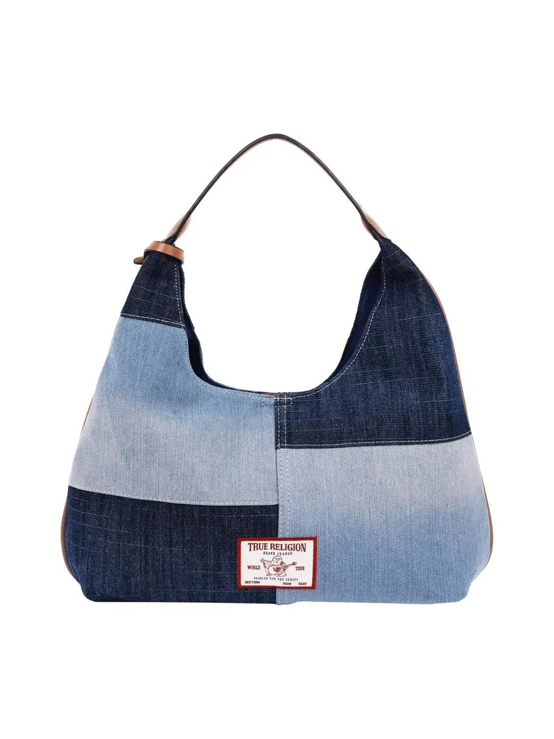 Bolso Hobo Patchwork en Denim - imagen 4