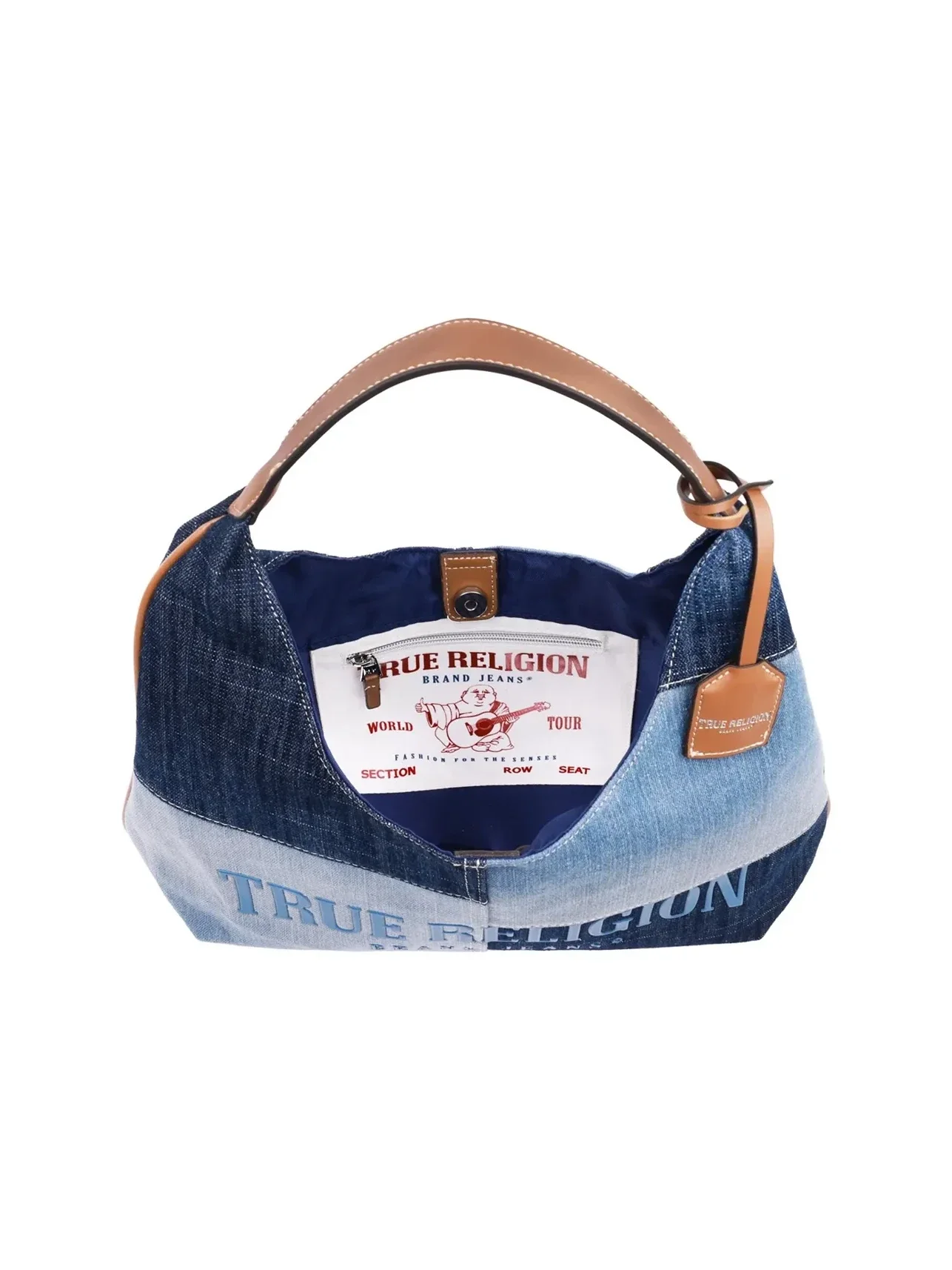 Bolso Hobo Patchwork en Denim - imagen 6