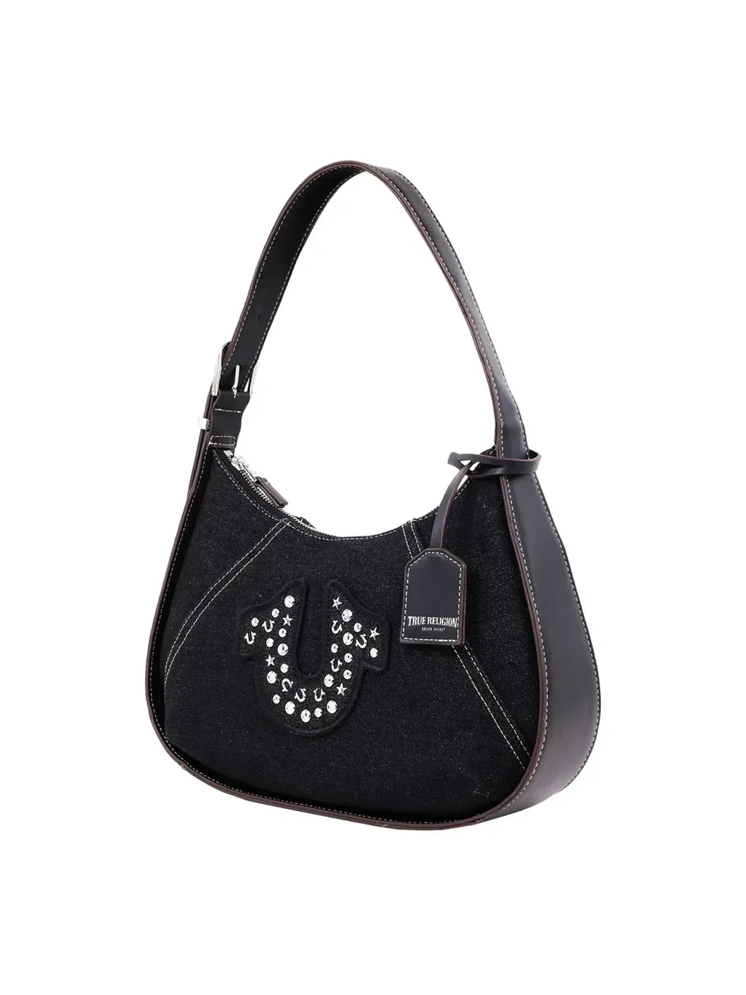 Bolso Hobo con Logo con Tachuelas en Denim - imagen 3
