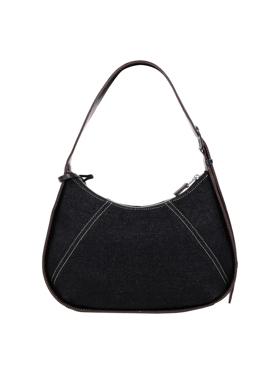 Bolso Hobo con Logo con Tachuelas en Denim - imagen 4