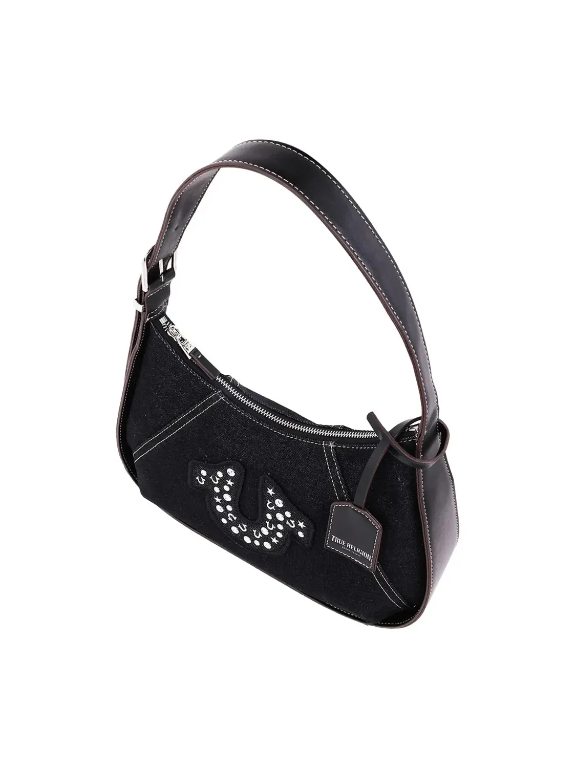 Bolso Hobo con Logo con Tachuelas en Denim - imagen 5