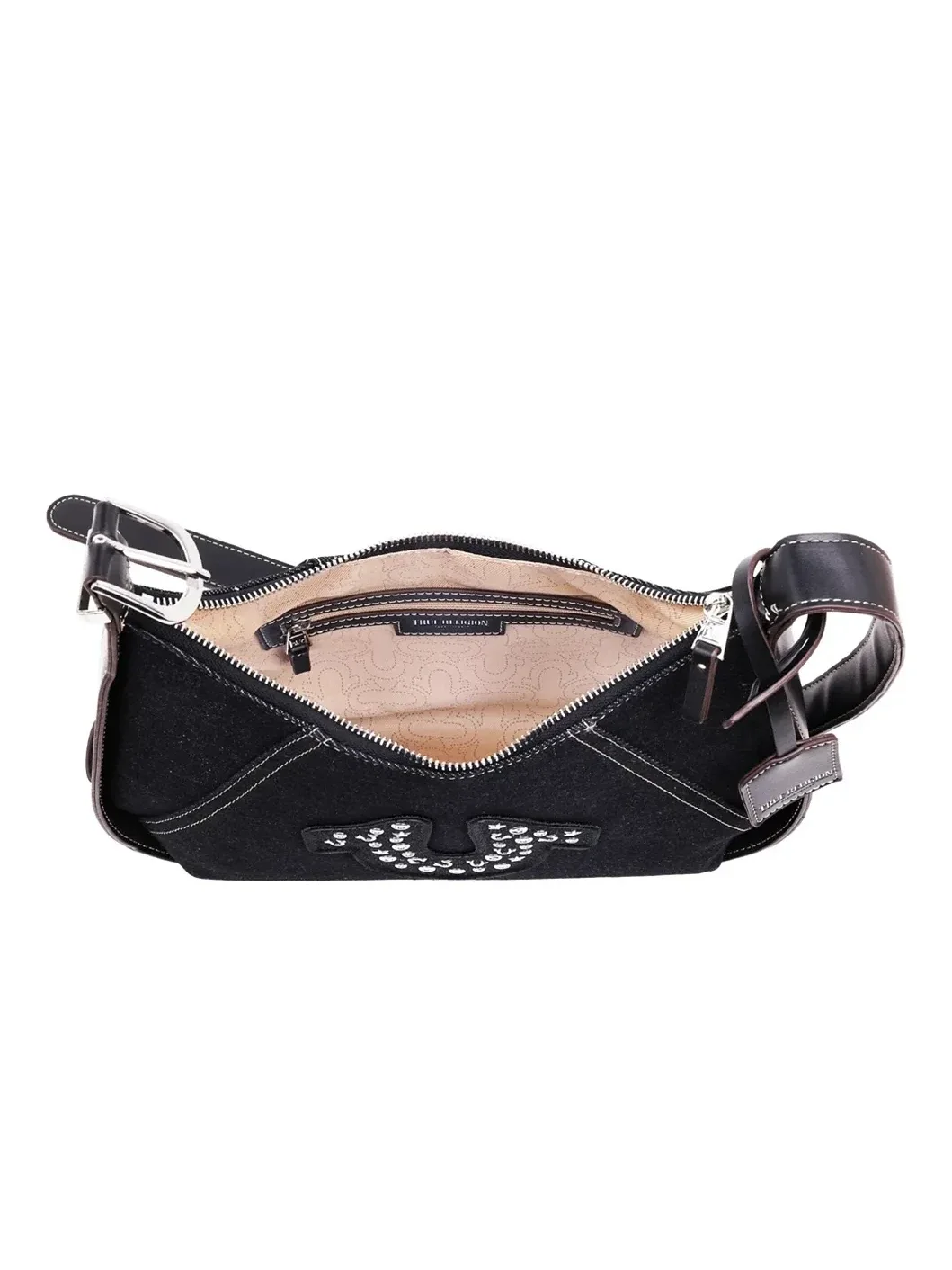 Bolso Hobo con Logo con Tachuelas en Denim - imagen 6