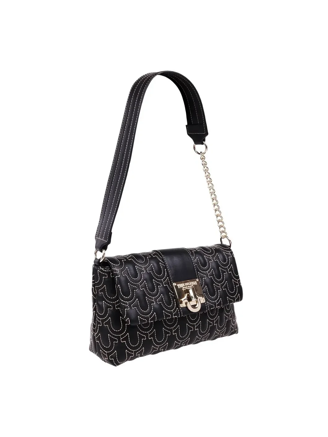 Bolso de Hombro Horseshoe Quilt Logo Plaque Flap - imagen 2