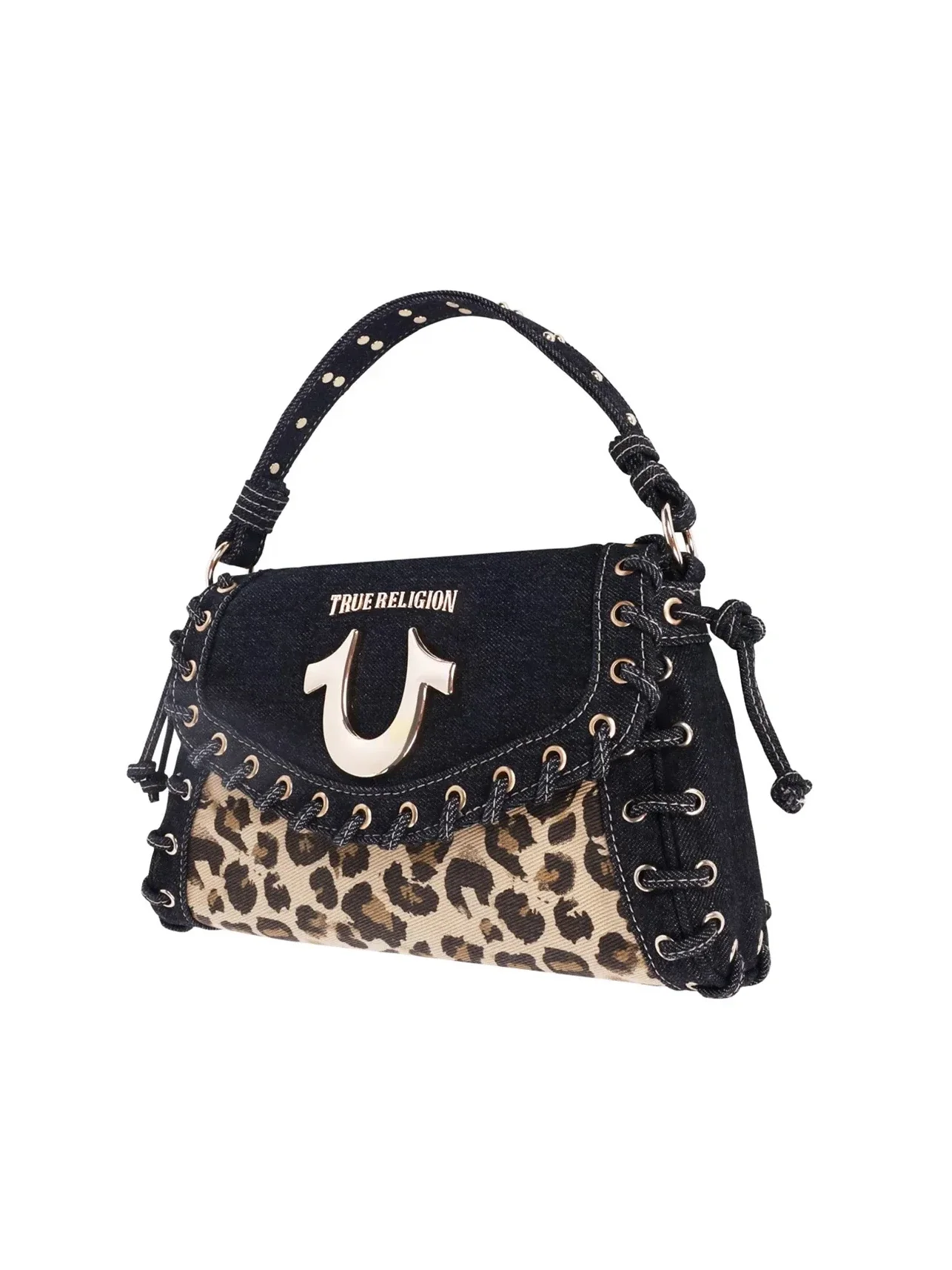 Bolso con Solapa en Denim Leopard - imagen 3