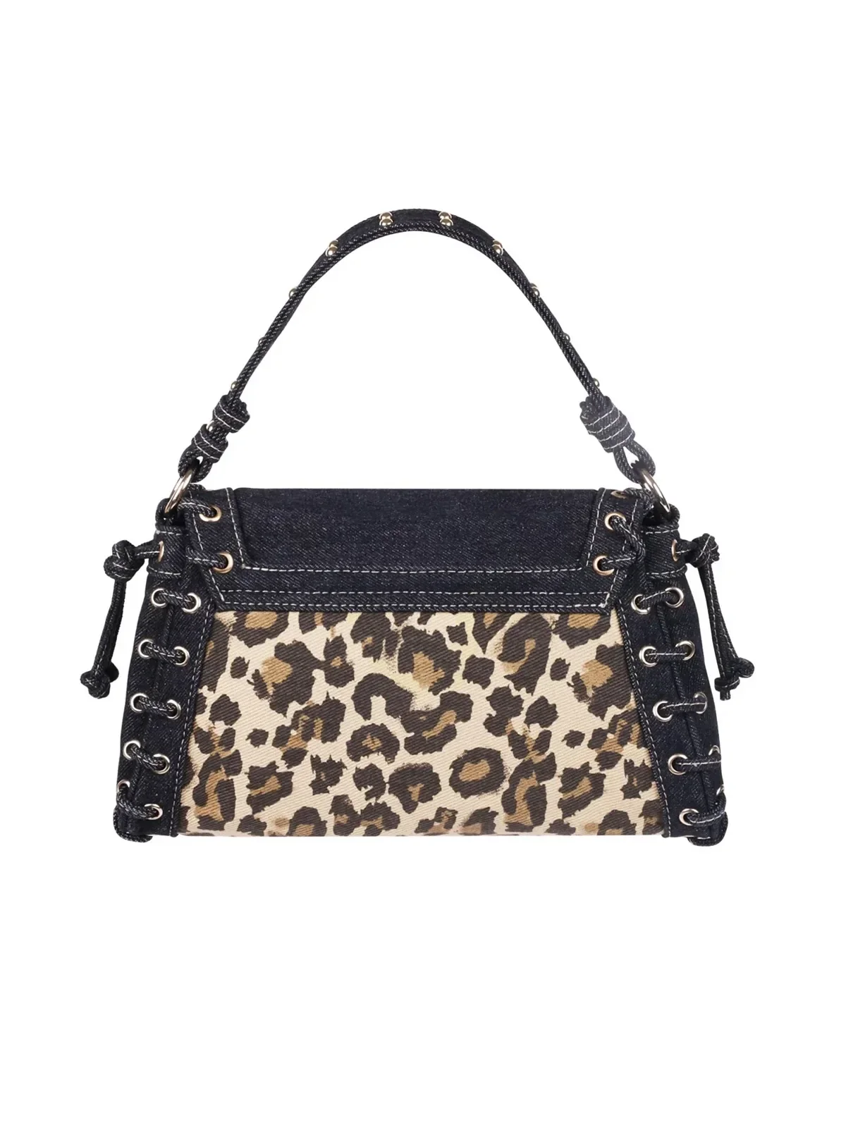 Bolso con Solapa en Denim Leopard - imagen 5