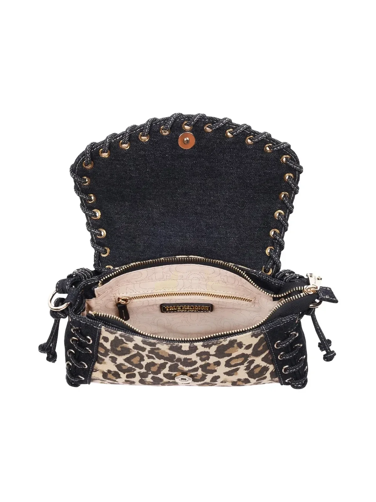 Bolso con Solapa en Denim Leopard - imagen 6