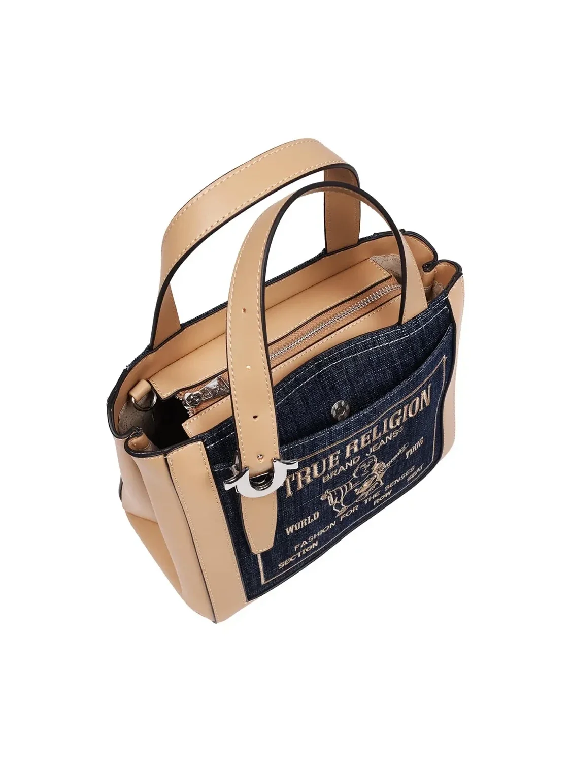 Bolso Crossbody Tote Arvin Buddha Motif en Denim - imagen 5