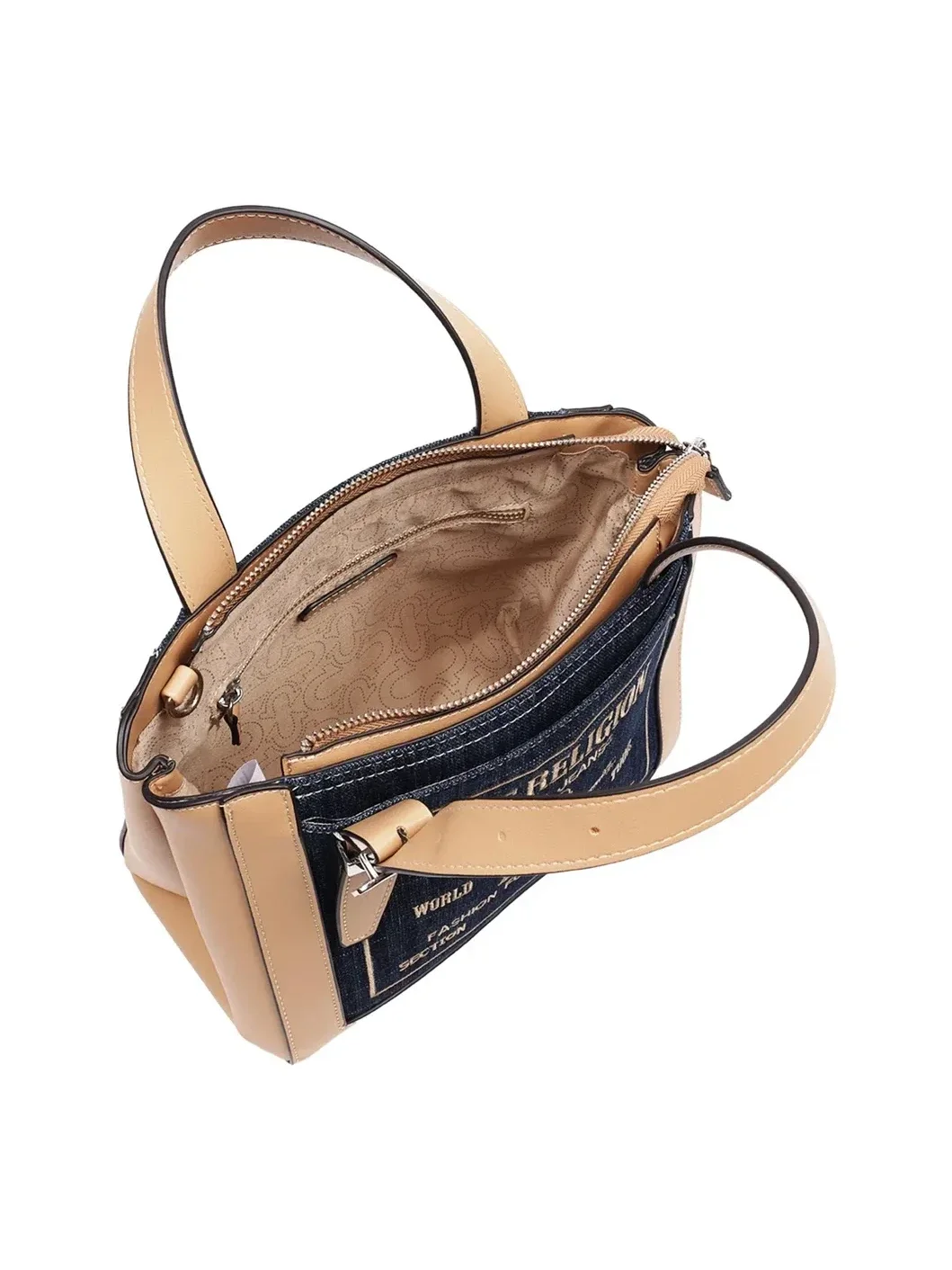 Bolso Crossbody Tote Arvin Buddha Motif en Denim - imagen 7