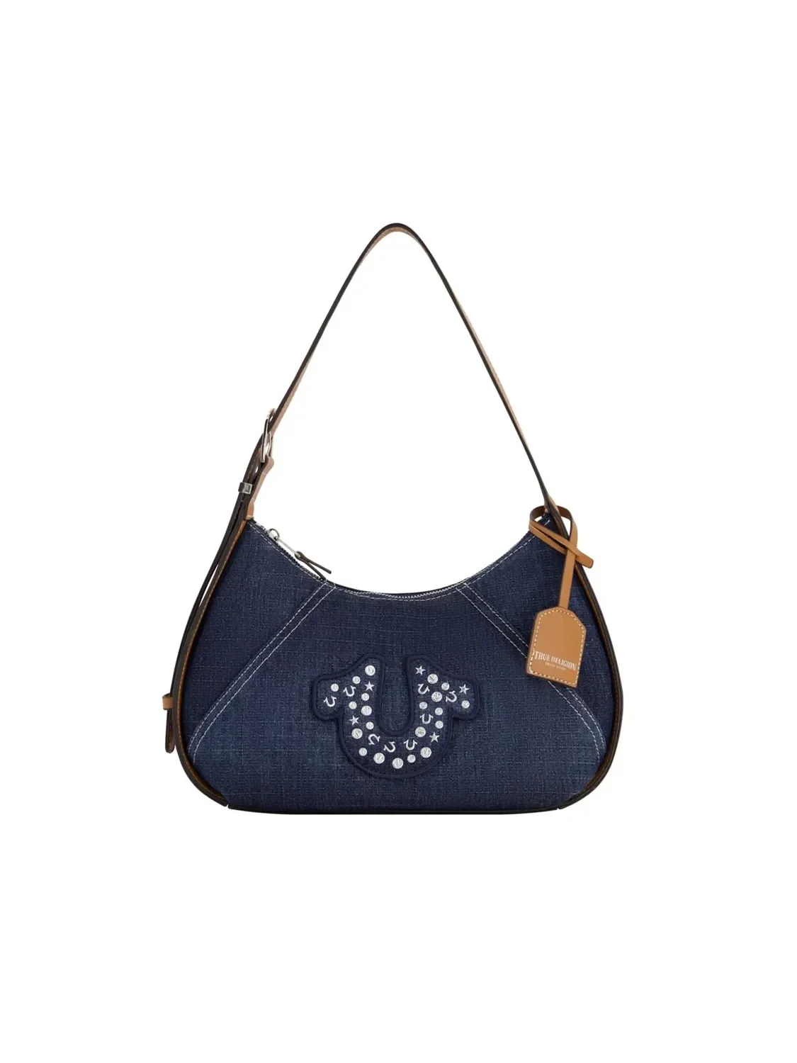 Bolso Hobo con Tachuelas de Denim