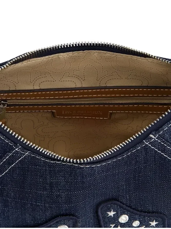 Bolso Hobo con Tachuelas de Denim - imagen 4