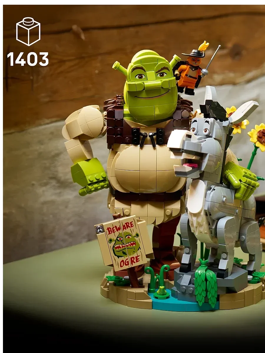 Set de Construccion Shrek Donkey y Gato con Botas - imagen 4