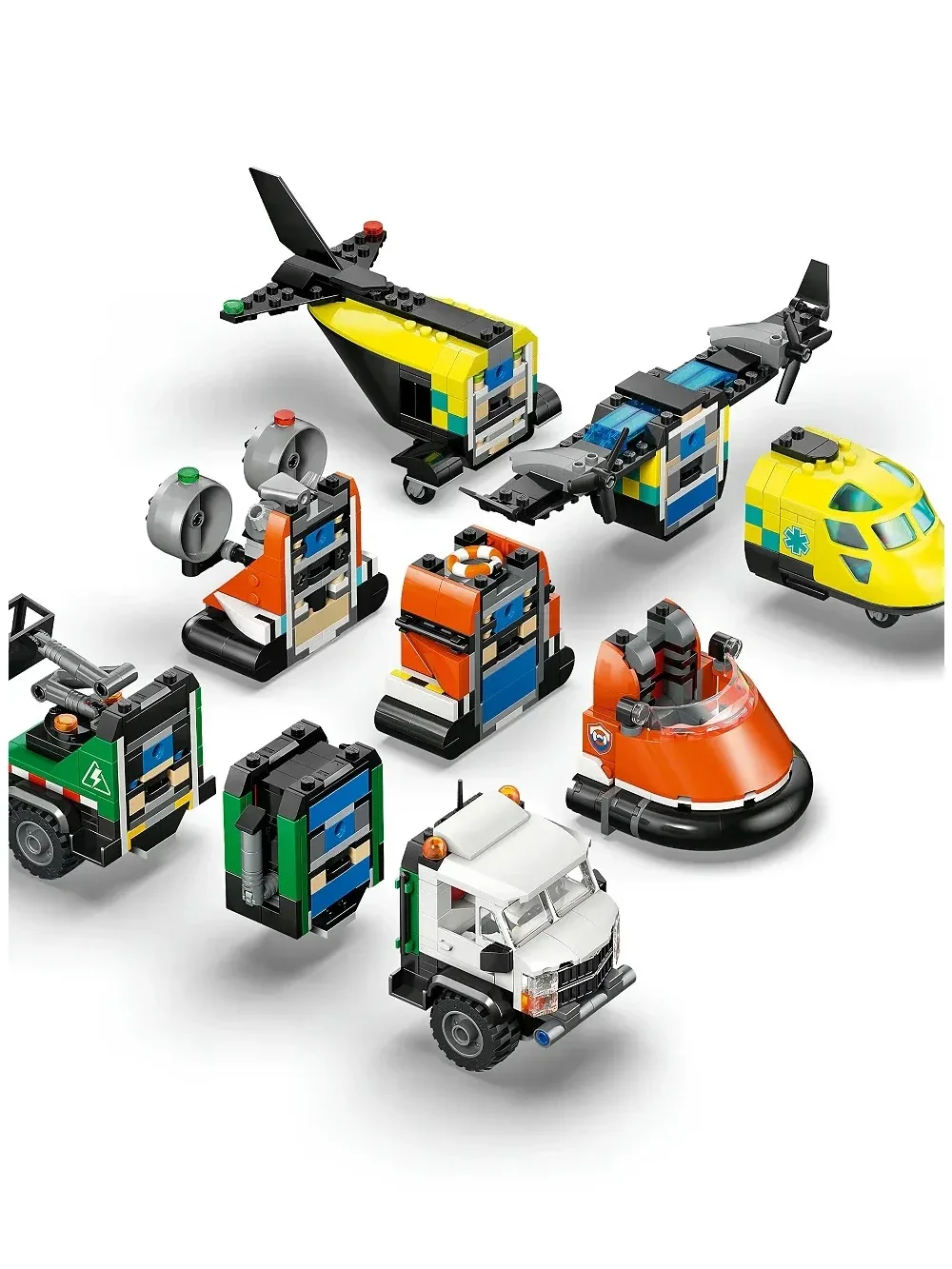 Set de Construccion City Airplane, Service Truck and Hovercraft - imagen 5